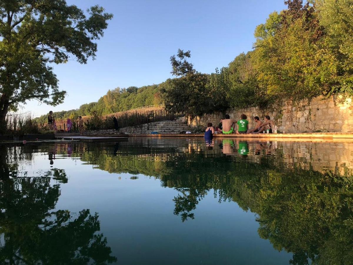 Gite Les Cabanes De Fallot Pour 15 Personnes - Piscine Naturelle L'isle-Bouzon Luaran gambar